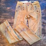 Ralph Lauren RARE  blue label calf-suede tan leather embroidered western pants 6 Photo 14