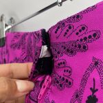 Diane Von Furstenberg  pink black high rise wide leg silk floral size 2 Photo 2