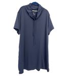 Hue  blue drawstring neck short-sleeved dress with‎ pockets XXL Photo 1
