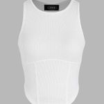 Cider Rib Corset Top White Photo 0