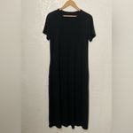 American Giant Black Short Sleeve Midi Dress Size S Photo 1