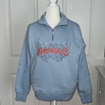 Wasted Paris Shadow Bridge Mock Neck Sweatshirt Purple Size XS Photo 0