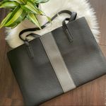 Vince Camuto Luck Tote Black Grey Stripe Photo 6