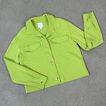 Joie  Reverse Seam Jersey Knit Crop Lady Jacket Lime Green XS Photo 12