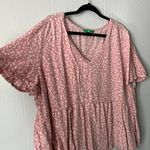 Dip Womens Top 3X Ruffle Hem Lightweight Relaxed Fairy Cottagecore Feminine Pink Photo 4