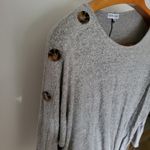 Thyme + Honey Grey Button Accent Side Knot Top 1X Photo 4