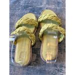 Marc Fisher  Jaime Lime Green Flat Espadrille Slip On Sandal Size 7 Photo 3