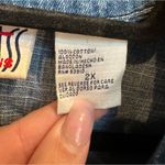 Bill Blass Vintage  Denim Cotton Full Zip Short Sleeve Top Blouse Plus Size 2X Photo 8