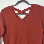 Love Ellie Orange Sweater with Criss Cross Back Size XS Rust Orange Fall Sweater Photo 1