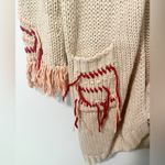 For Love & Lemons KNITZ Denver Knit Cardigan in Peach and Rust size XS Photo 3