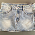 SheIn ‎ Lightwashed Jean Mini Skirt Size Small Photo 0