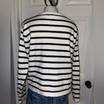 LILLUSORY Striped Black and White Cardigan Sweater good buttons top shirt XL Photo 1