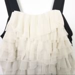 Diane Von Furstenberg  Gianna Ruffle Sleeveless Tank Top White Blue Size 4 Photo 6