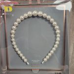 Believe by Brilliance Women's Glass Pearl Headband Silver Photo 0
