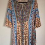 Soft Surroundings Fifi Velvet Embroidered 3/4 Flare Bell Sleeve Tunic Top Photo 1