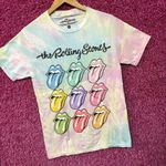The Rolling Stones Hot Lips Pop Art Rock Pastel Tie Dye Small Photo 2