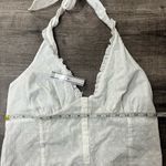 frankie's bikinis VS PINK X FRANKIE’S BIKINIS Gabriela Eyelet Halter Corset Top in white Photo 4