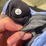 Lululemon Womens Running Zip Pocket Gray Carolina Blue Waisted Band Tigh… Photo 4