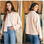 Faherty Stretch Terry Overshirt Peach Whip Photo 1