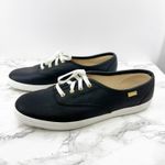 Keds  Champion Black Leather Sneakers 14K Gold Grommet Womens Size 7.5 Photo 1