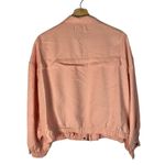 Nine West Draped Bomber Light Pink Full Zip Jacket XL Photo 2
