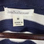 John Paul Richard Navy & White Striped Knit Top Bell Sleeve Sweater Women's M Blue Size M Photo 1