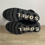 Sorel  Joan of Arctic Wedge II‎ Moto Black Leather Ankle Boots Womens 10 Fall Photo 7