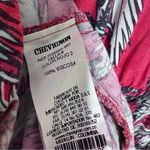 Chevignon Red Tropical Palm Tree Cap Sleeve Mini Dress Size 8 Photo 6