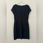 Kate Spade  Black Dress Bow Neck Cap Sleeves Knee Length Size 12 *No Belt Photo 2