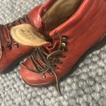 Frye Archie Hiking Red Leather Boots Women Size 7B Photo 2