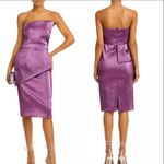 Black Halo NWOT Lenora Asymmetric Overlay purple sleeveless Sheath Dress Sz 0 Photo 1