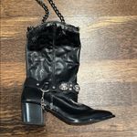 Vintage Cowboy Boot Purse Black Photo 1