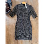 Alice + Olivia NWT Inka Strong-Shoulder Mockneck Dress Size 2 Photo 7