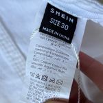 SheIn Frayed Asymmetrical White Denim Skort Photo 5