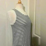Frank & Eileen Asymmetrical Midi Tee Lab Dress Black White Stripes Small Photo 8