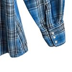 Wrangler Vintage  Mens Shirt Flannel Plaid Pearl Snap Cowboy Western‎ Rodeo Ranch Photo 4
