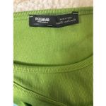 Pull & Bear  Lime Green Cutout Tank Top | Ribbed Asymmetrical Crop Top Size XS Photo 1
