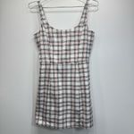 Aeropostale Cream Pink Plaid Preppy Clueless Schoolgirl Pinafore Mini Dress Photo 7