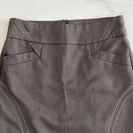 XOXO Brown Pencil Skirt Knee-Length Back Slit Sz 0 HIGT WAIST Photo 1
