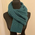 Michael Kors Cable Knit Multi Texture Dark Teal Green Blue Wrap NEW Photo 1