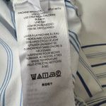 Maeve Anthropologie Striped Ruffle Collar Button Up Shirt Women Size 8 White Photo 10