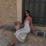 ZARA  Elegant Polka Dot satin effect  Slip maxi Dress Photo 4