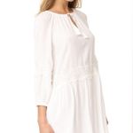 Joie  Pauletta Porcelain White Long Sleeve Dress Tie Lace Boho Bride Crochet Photo 2