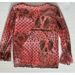 st. john's bay Y2K Top‎ Large Floral Fairy Grunge Western Boho Cowgirl Indie Flare Keyhole Pink Photo 4