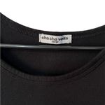 Cha Cha Vente Flowy Black Long Sleeve Blouse Black Size L Photo 1