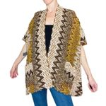 Andthewhy NWT And The Why Yellow & Brown Chevron Bohemian Cardigan Shawl Photo 0