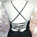 Windsor  beautiful black tulle long lace up back prom or formal dress. Photo 12