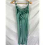Lush Clothing NWT Lush Scoop Lace Neck Satin Cross Back Dress in Sea Green Size Medium Photo 3