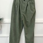 Madewell Corduroy High-Rise Tapered Pants Distant Surplus Green Size 0 Photo 0
