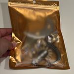 None Crescent Moon Custom Statement Bib Necklace, abstract squash blossom,silver tone Photo 11